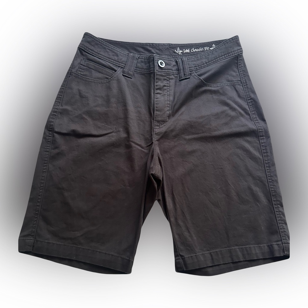 Lee Black Flat Front Shorts